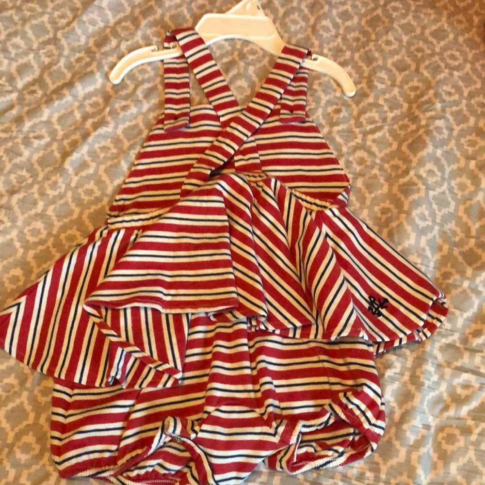 Ralph Lauren striped romper 9 months - Picture 2 of 3